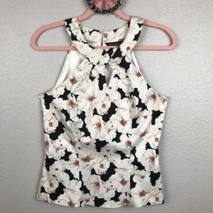 WHBM floral halter blouse size 6